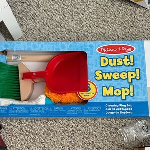 Melissa & Doug Dust! Sweep! Mop! Play Set - Red, Green, Orange